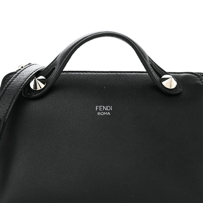Fendi Vitello Dolce Crystal Heart Croc Tail Mini By The Way Boston Bag Black Rosso 8 of 13