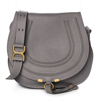 Chloe Calfskin Medium Marcie Round Crossbody Bag Cashmere Grey 1 of 12