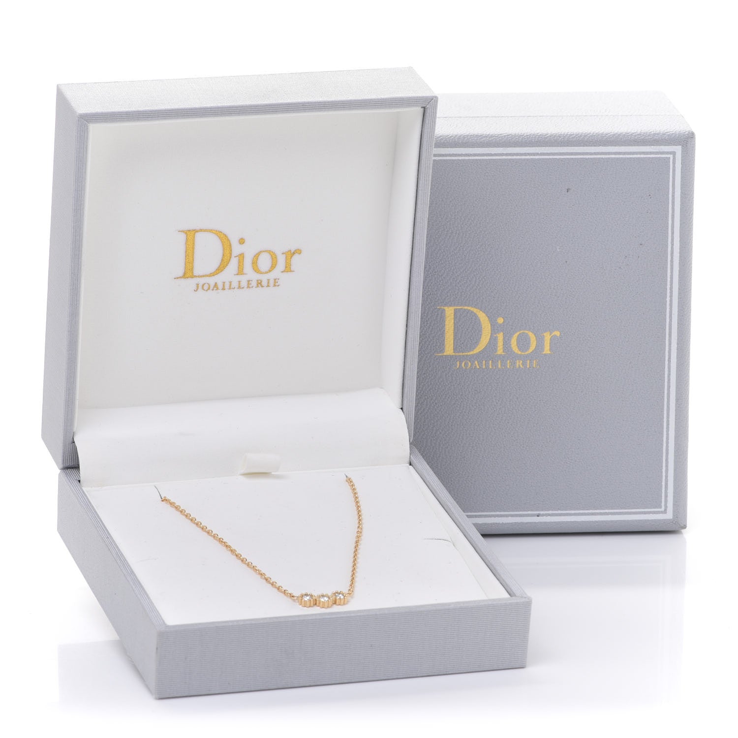 Christian Dior 18K Yellow Gold Diamond Mimirose Pendant Necklace 7 of 7