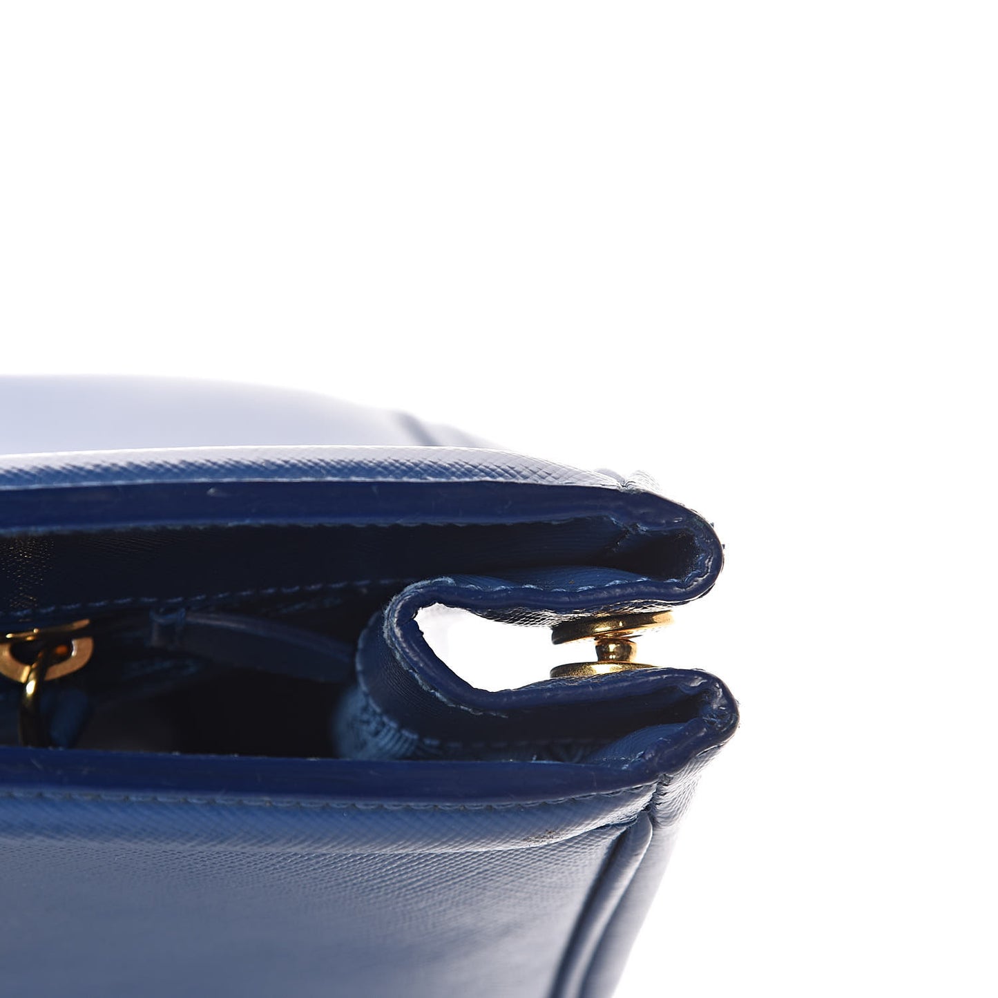 Saffiano Vernice Shopping Tote Azzurro