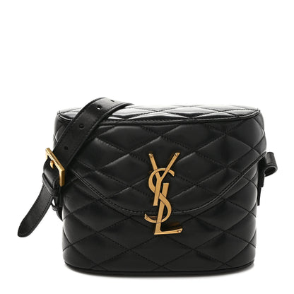 Saint Laurent Lambskin Quilted Camera Crossbody Flap Bag Black 1 of 9