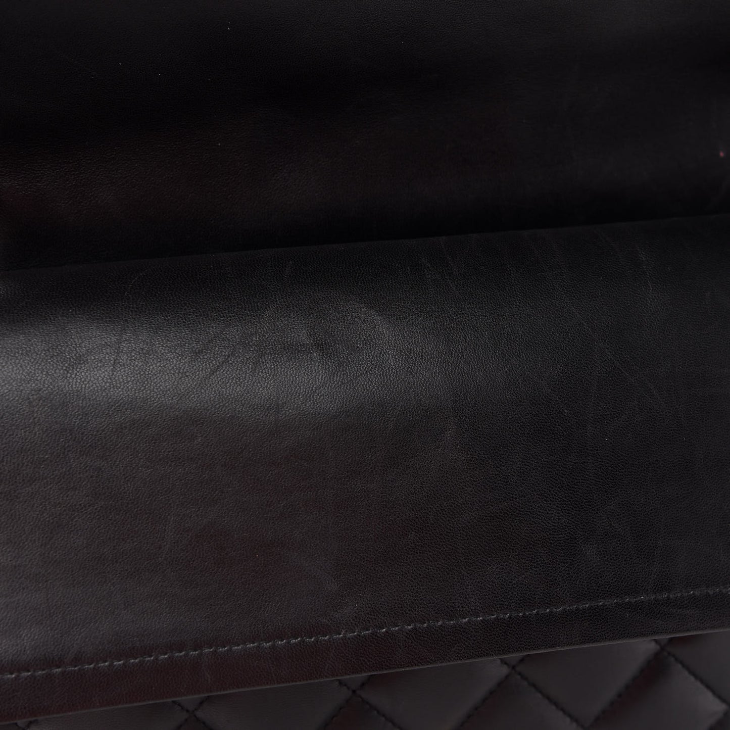 Lambskin Quilted Maxi Double Flap Black