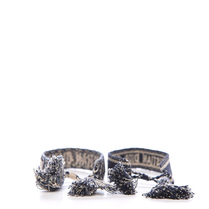 Christian Dior Woven Cotton J'Adior Friendship Bracelet Set Navy 3 of 4