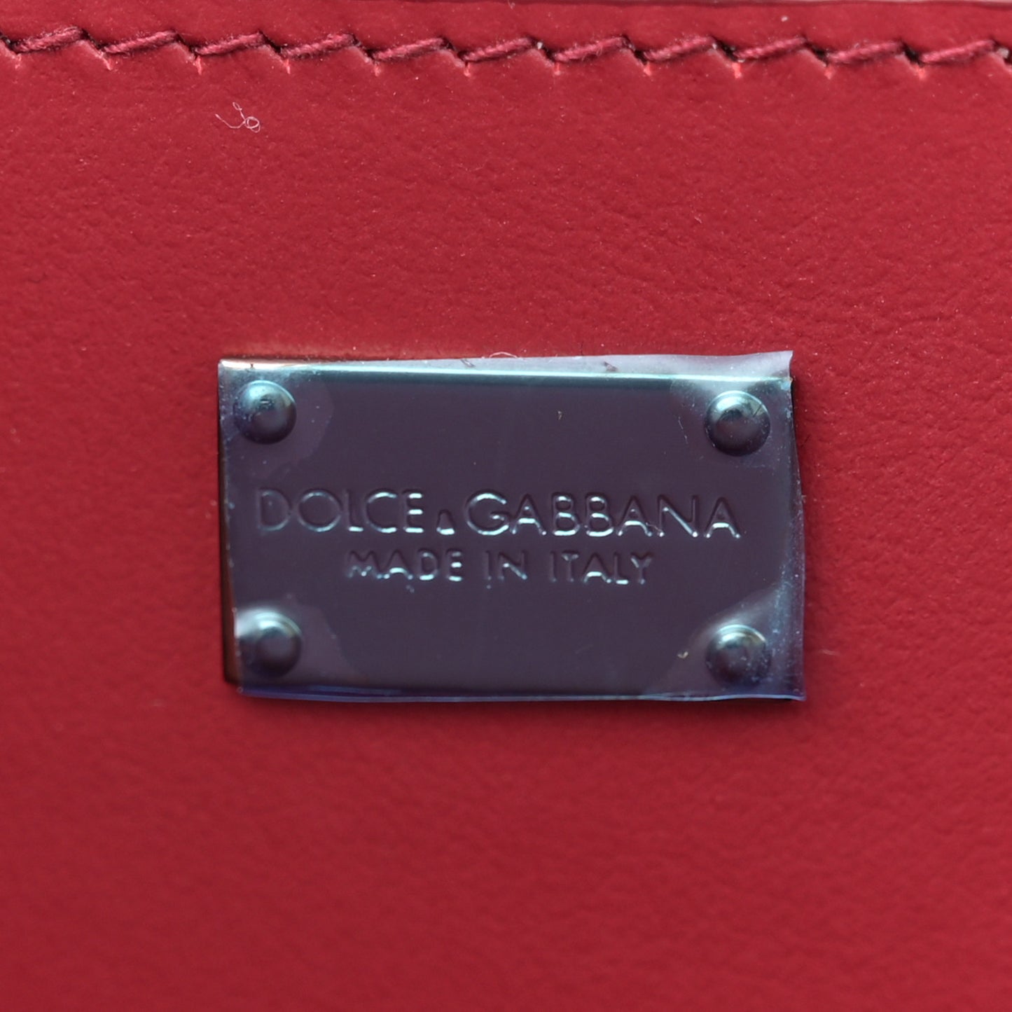 Calfskin Mini DG Convertible Bag Red