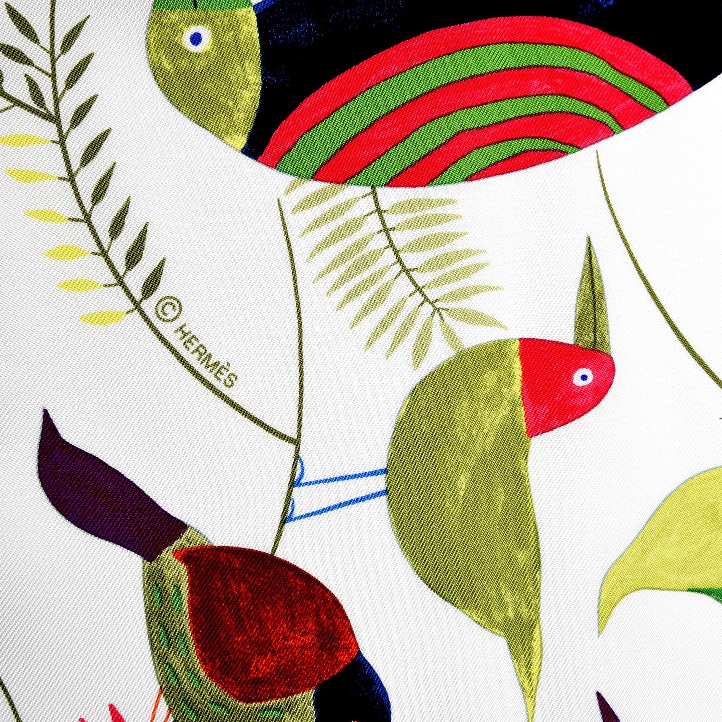 Silk Le Bal Des Oiseaux Scarf 90