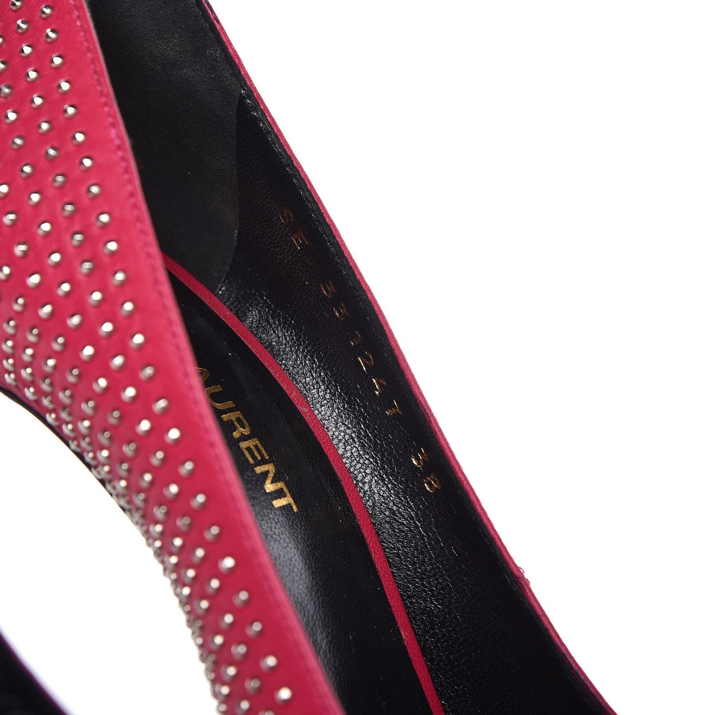 Calfskin Micro Stud Paris 105 Pumps 38 Fuchsia