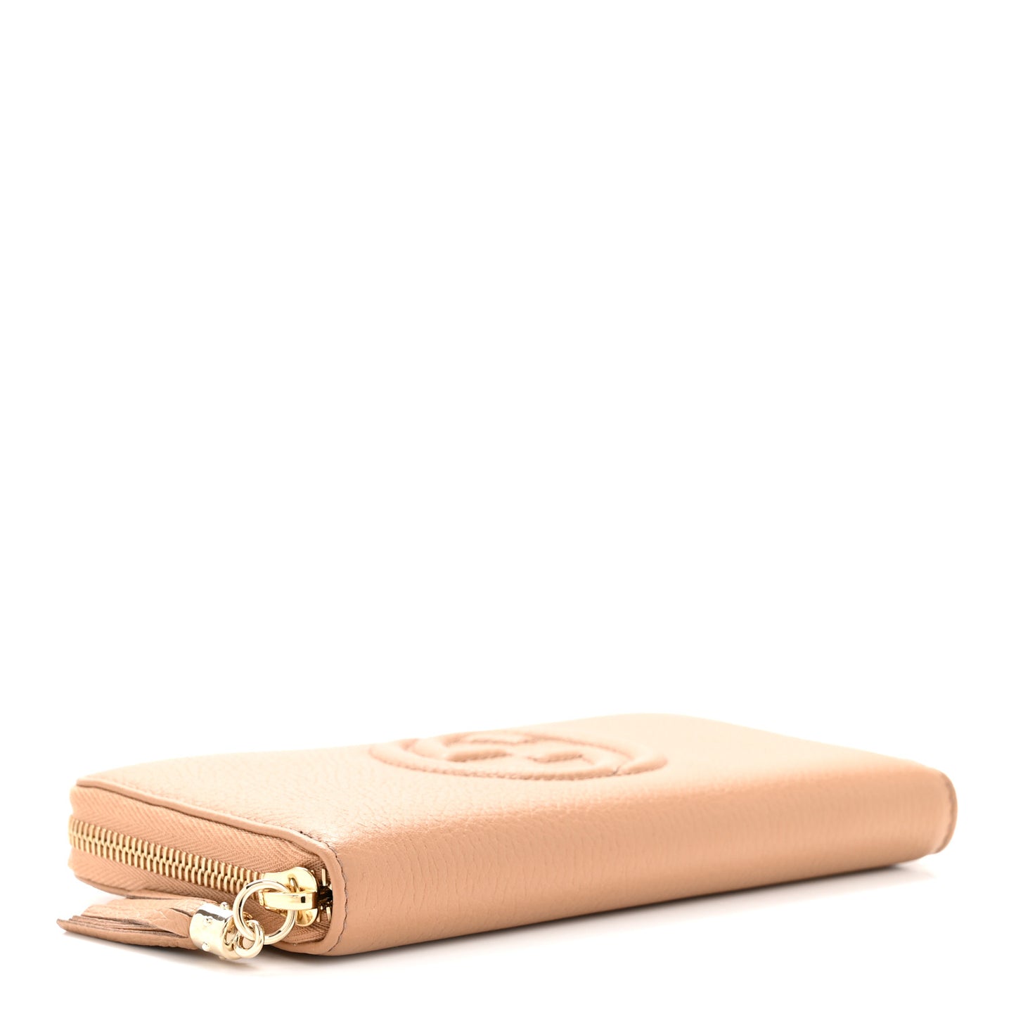 Pebbled Calfskin Soho Zip Around Wallet Camelia