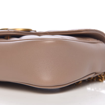 Gucci Calfskin Matelasse Super Mini GG Marmont Shoulder Bag Porcelain Rose 9 of 11
