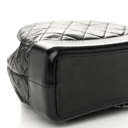 Chanel Aged Calfskin Quilted Gabrielle Backpack Black 9 of 10