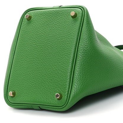Hermes Taurillon Clemence Picotin Lock 18 PM Vert Yucca 10 of 13