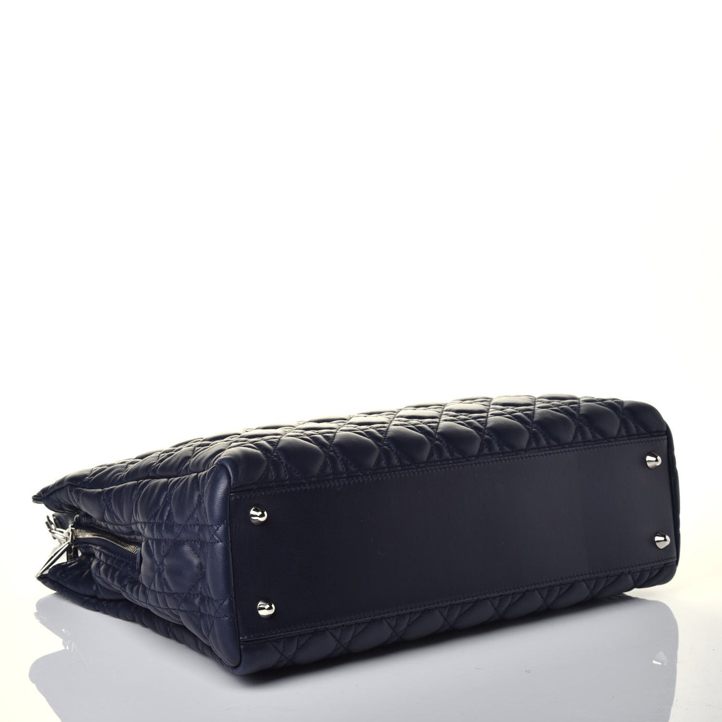 Lambskin Cannage Large Dior Soft Shopping Tote Navy