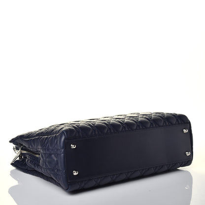 Christian Dior Lambskin Cannage Large Dior Soft Shopping Tote Navy 4 of 10