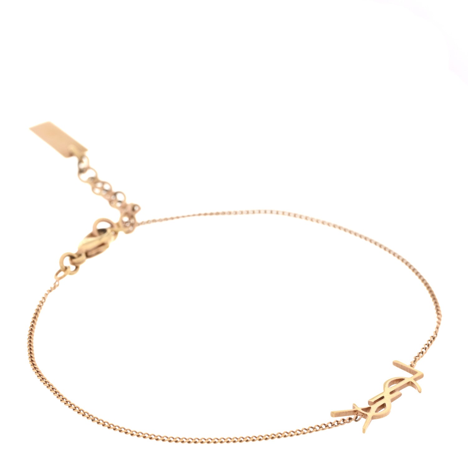 Saint Laurent Metal Monogram Cassandre Charm Bracelet Gold 1 of 6