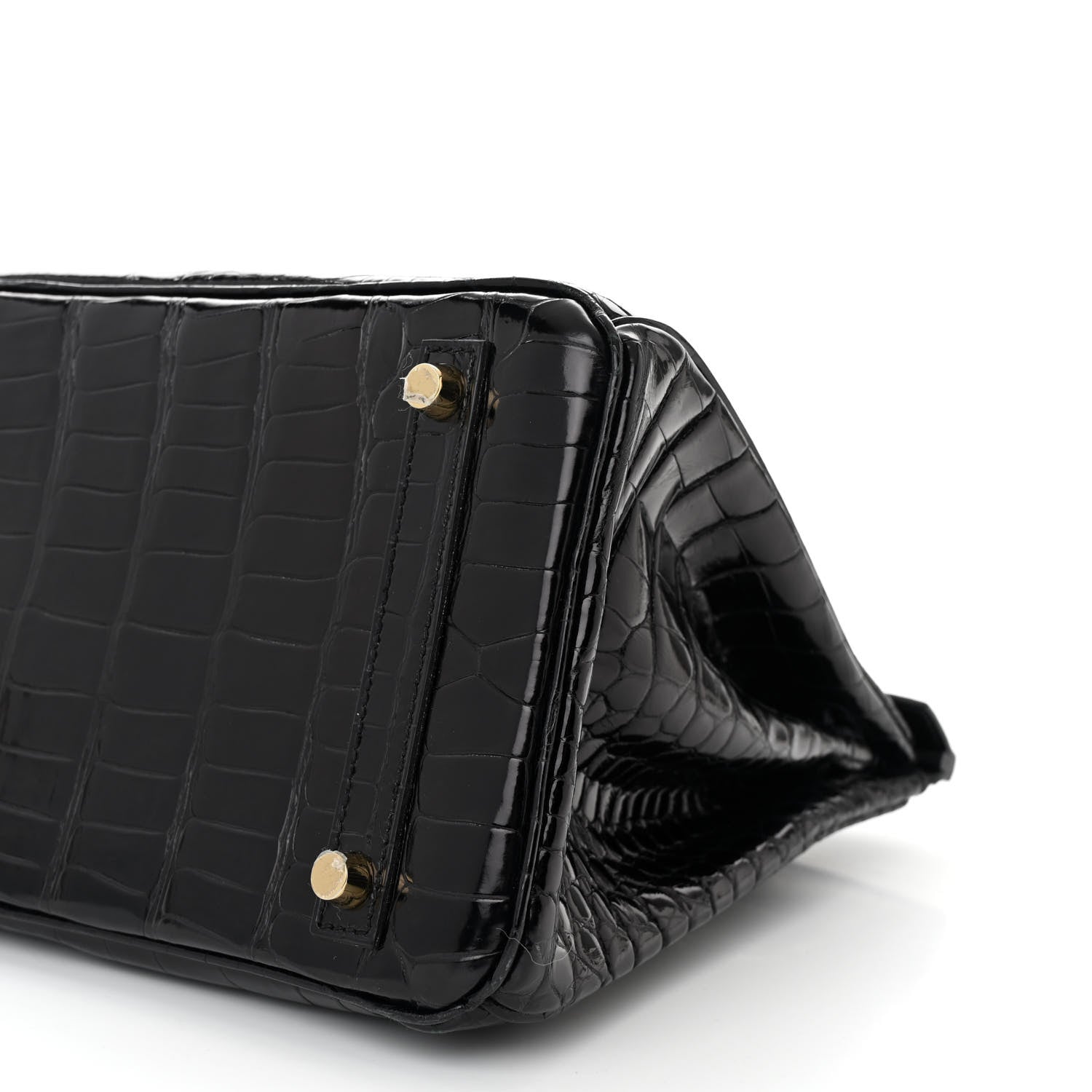 Hermes Shiny Porosus Crocodile Birkin 30 Black 10 of 11