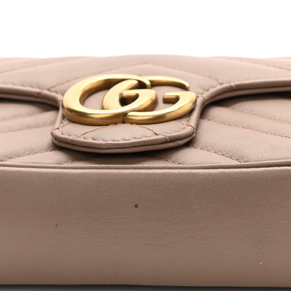 Gucci Calfskin Matelasse Super Mini GG Marmont Shoulder Bag Porcelain Rose 9 of 9