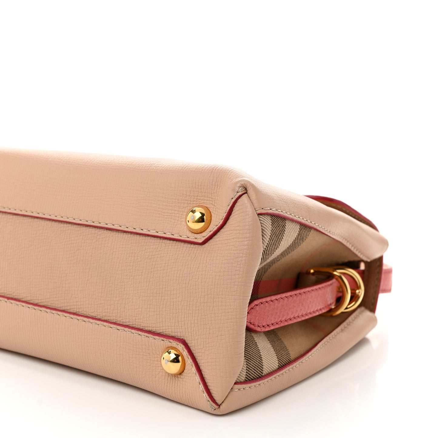 Derby Calfskin Snakeskin House Check Small Camberley Beige Red