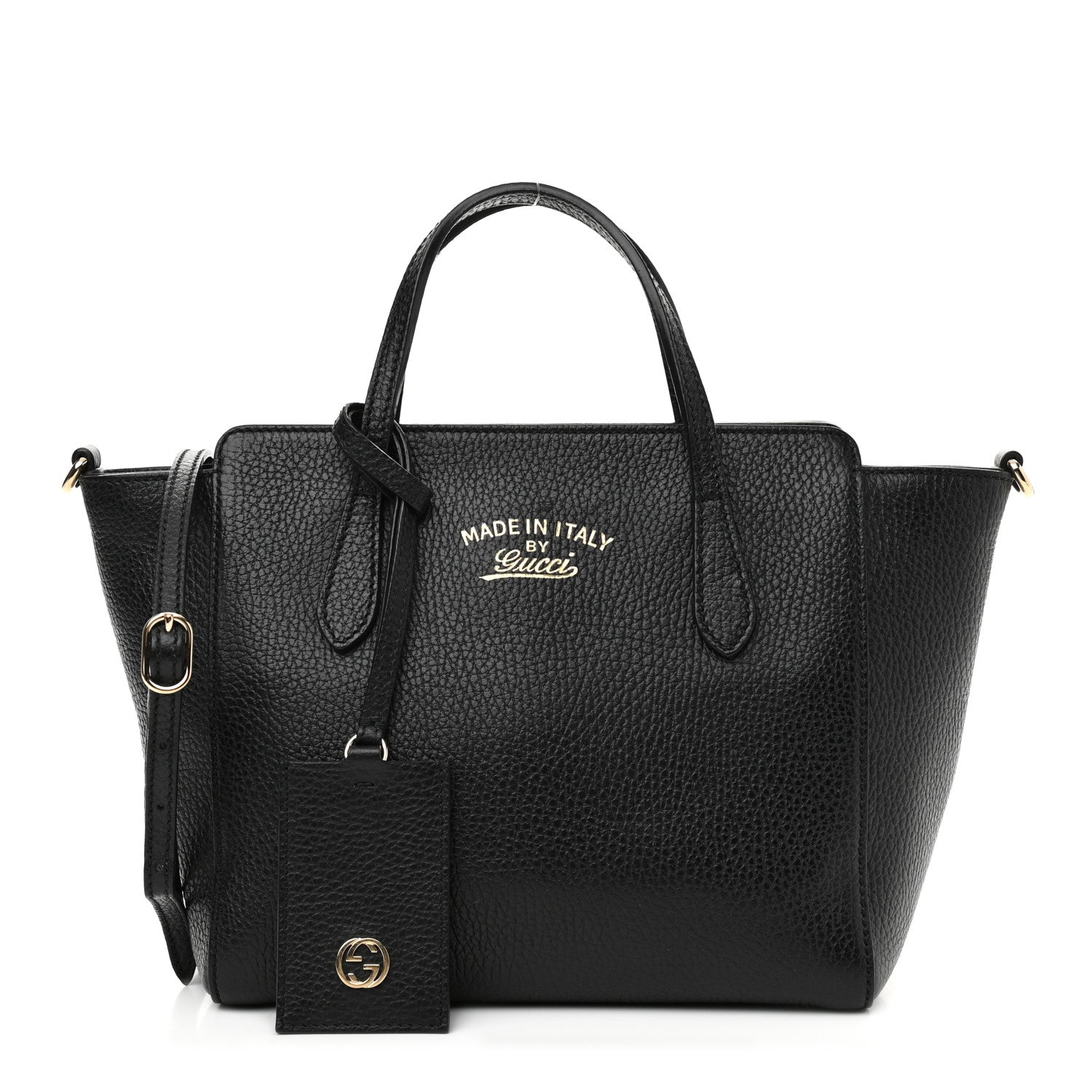 Gucci Dollar Calfskin Mini Swing Top Handle Bag Black 1 of 10