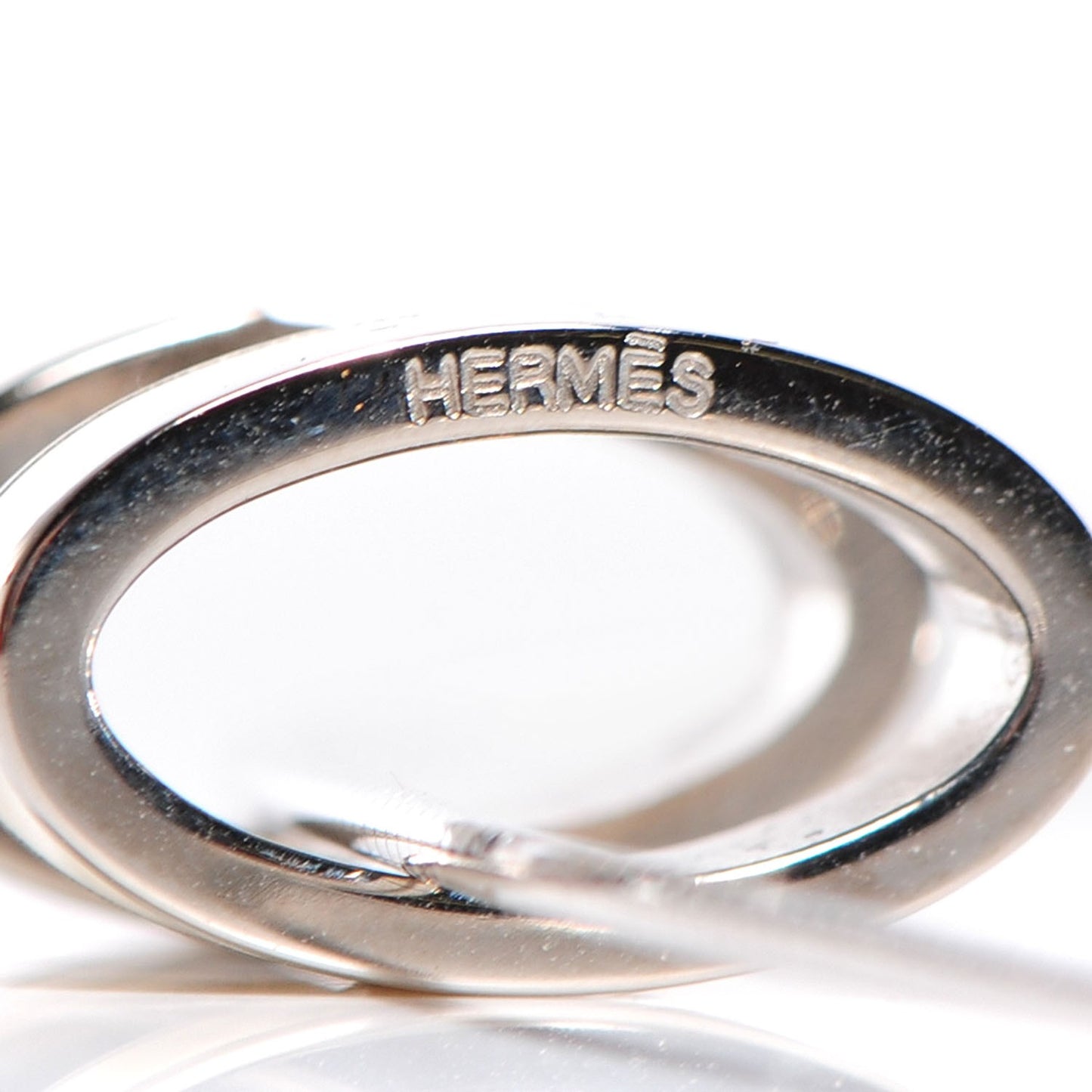 Silver Lacquered Pop H Pendant Necklace Ecru