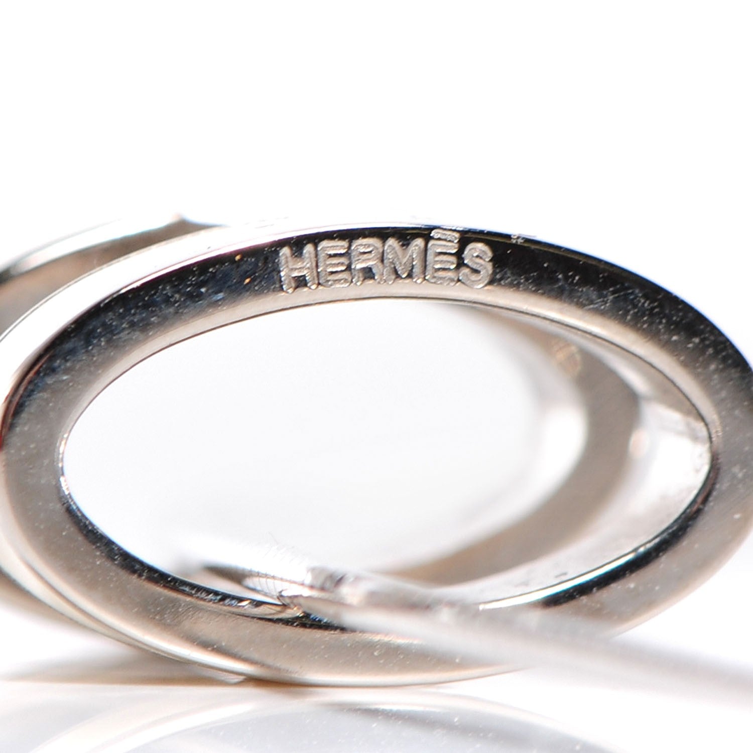 Hermes Silver Lacquered Pop H Pendant Necklace Ecru 3 of 5