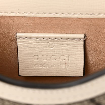 Gucci GG Supreme Monogram Azalea Calfskin Mini Horsebit 1955 Crossbody Bag Beige Ebony Mystic White 6 of 10