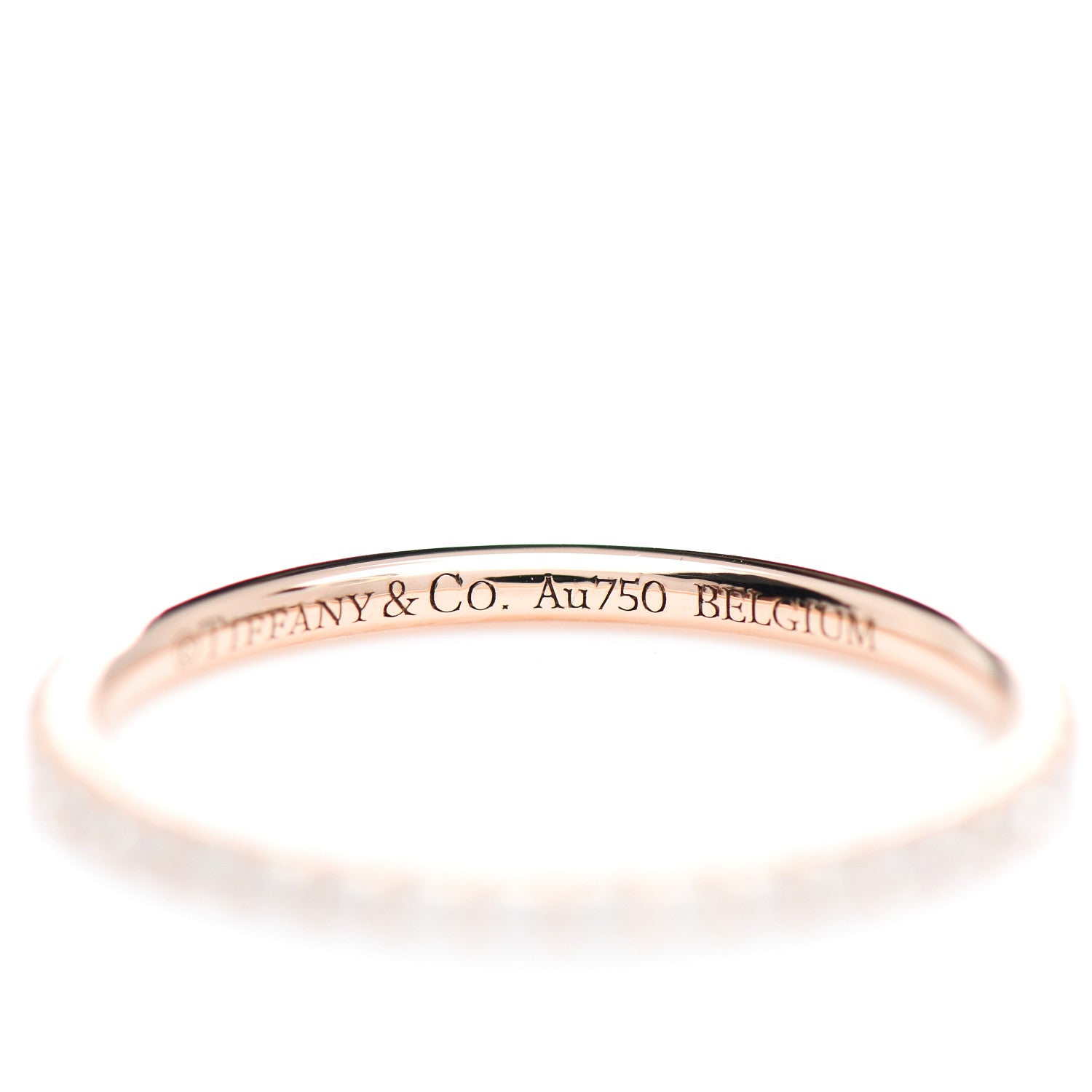 Tiffany 18K Rose Gold Diamond .34ctw Soleste Full Eternity Band Ring 49 5 4 of 4