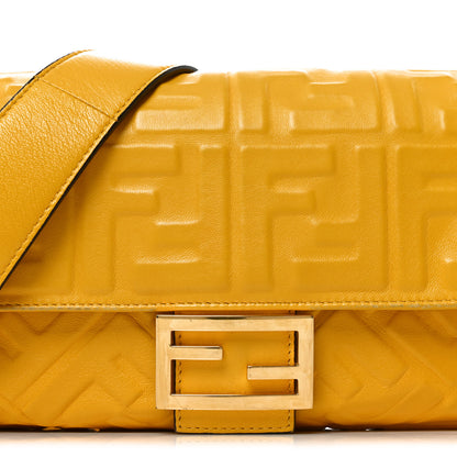 Fendi Nappa FF 1974 Embossed Baguette Mimosa 8 of 10