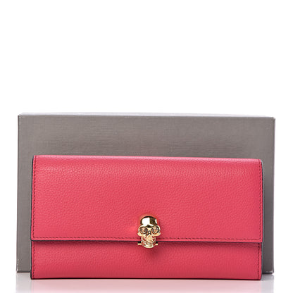 Alexander McQueen Calfskin Skull Continental Wallet Fuchsia 8 of 8