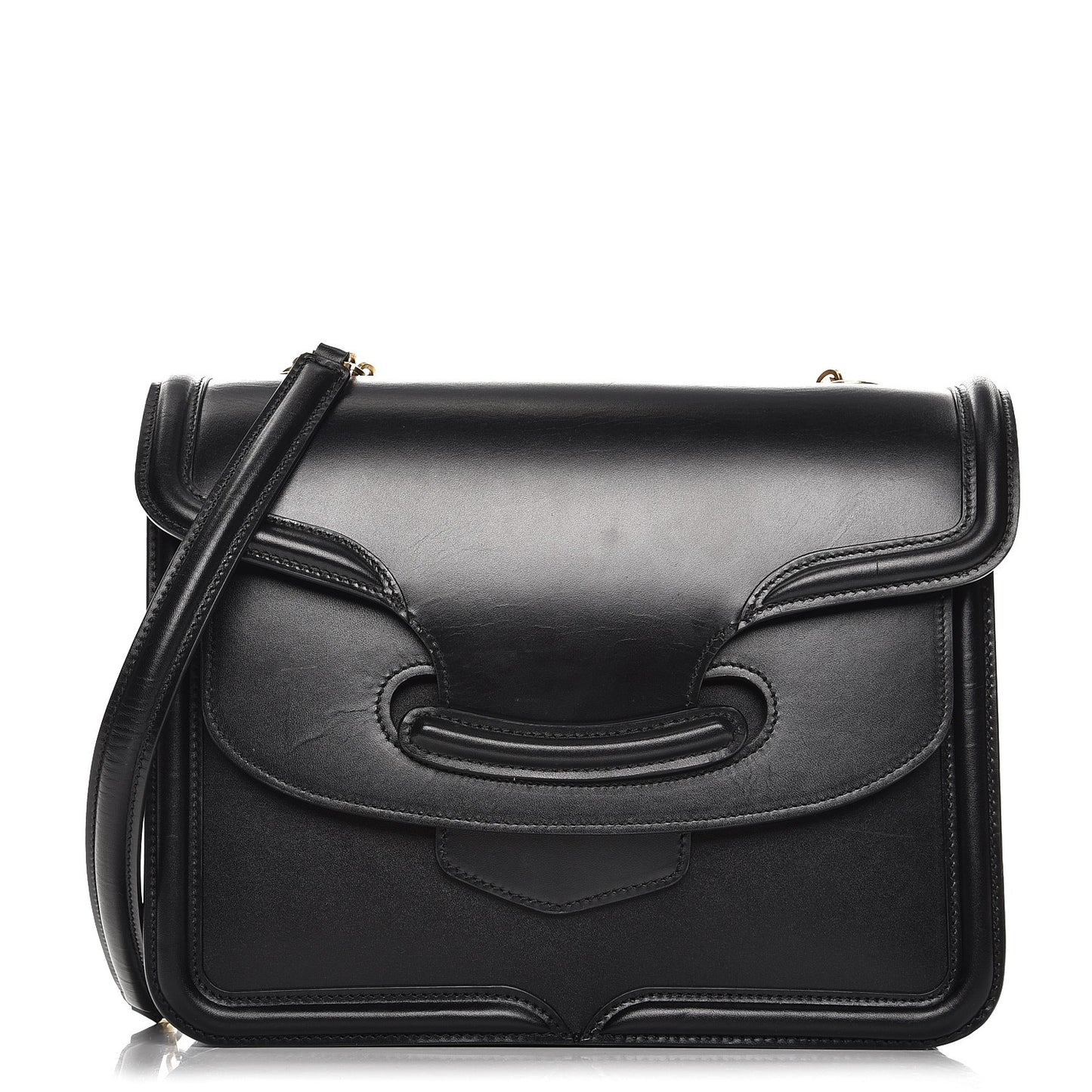 Calfskin Heroine Chain Satchel Black