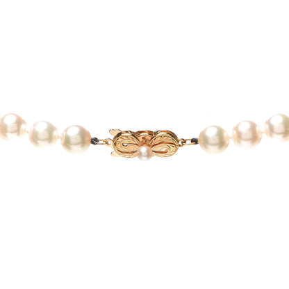 Mikimoto 18K Yellow Gold Akoya Pearl 7.5-8mm Strand Necklace 4 of 6