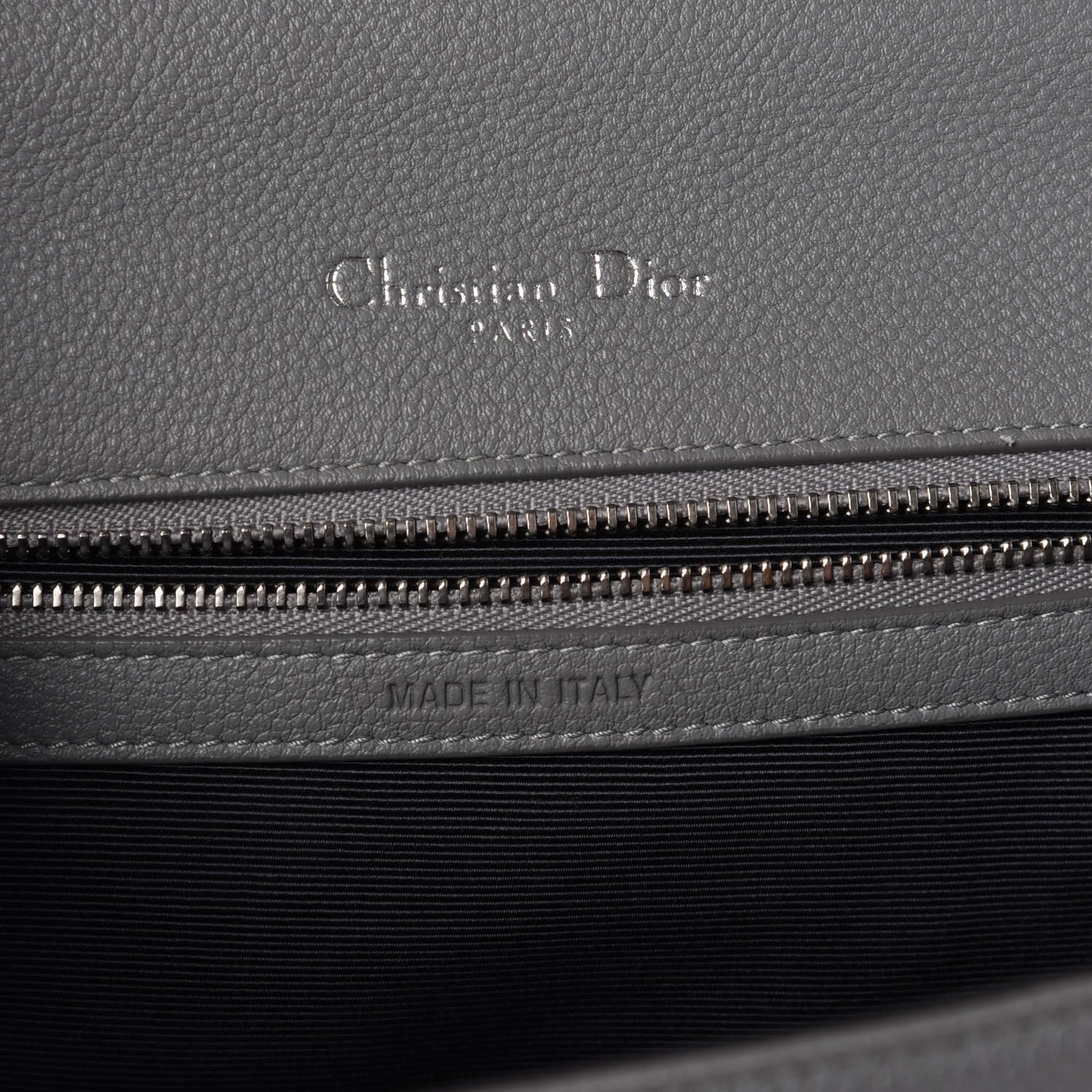 Christian Dior Grained Calfskin Medium Diorama Flap Bag Gris 6 of 9