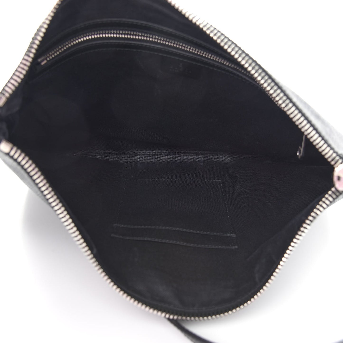 Soft GG Supreme Monogram Appia Calfskin Web East West Messenger Bag Black Grey