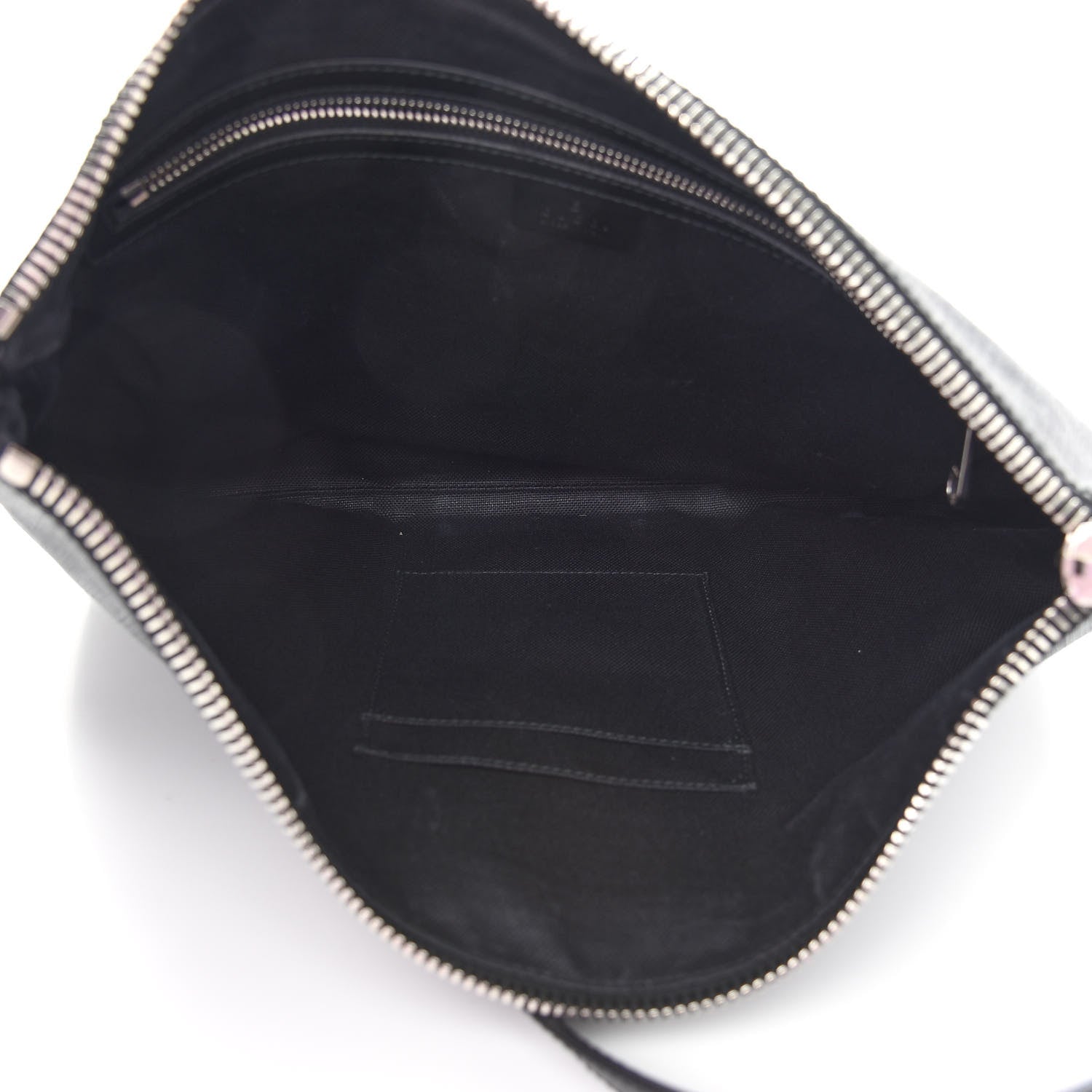 Gucci Soft GG Supreme Monogram Appia Calfskin Web East West Messenger Bag Black Grey 4 of 12
