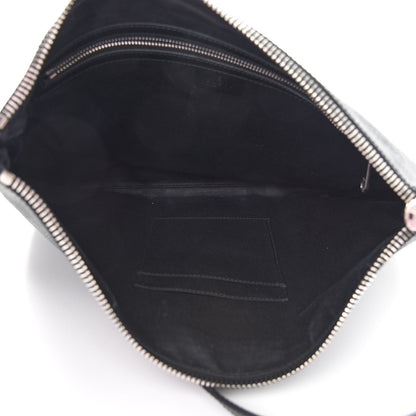 Gucci Soft GG Supreme Monogram Appia Calfskin Web East West Messenger Bag Black Grey 4 of 12