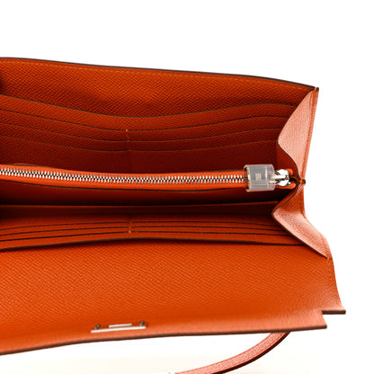 Hermes Epsom Kelly Longue Wallet Orange 5 of 9