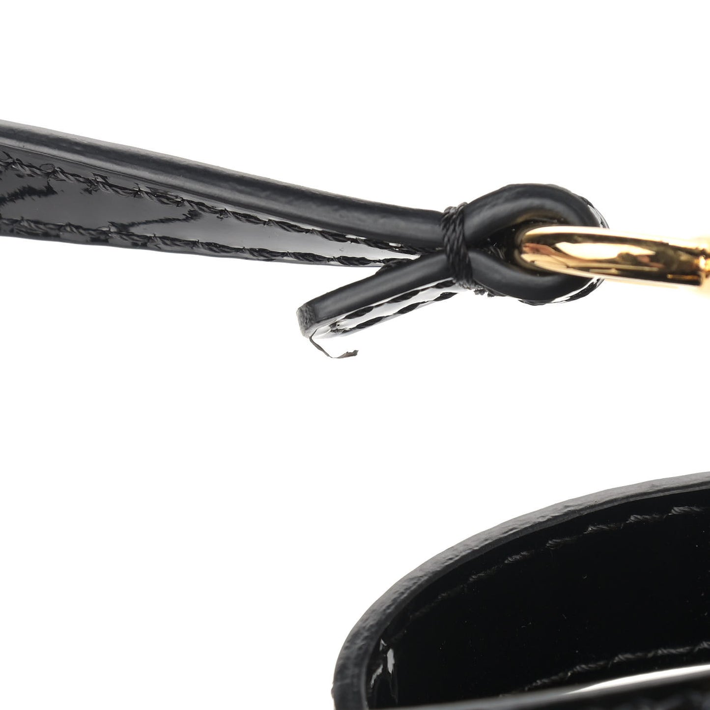 Vitello Vernice Mou Mini Peekaboo Iconic Satchel Black