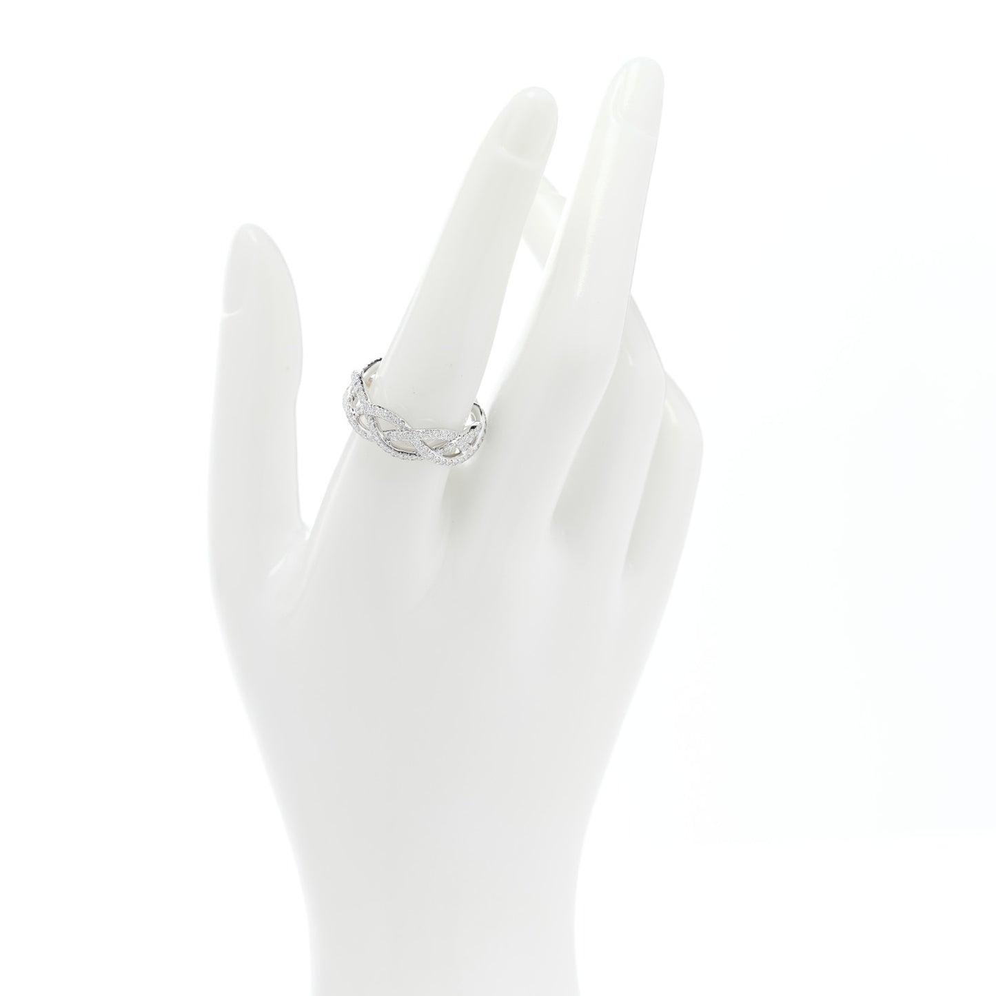 Platinum Diamond Wisteria Band Ring 58 8.25