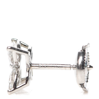Tiffany Platinum Diamond .92ct Medium Victoria Earrings 4 of 5