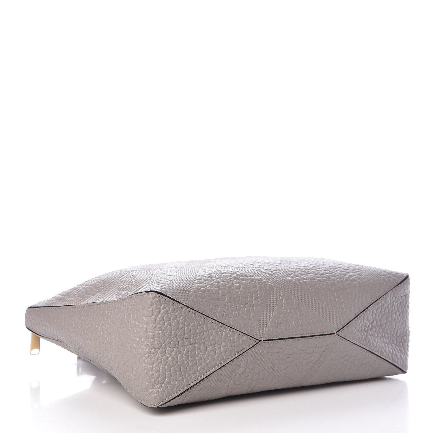 Burberry Heritage Grain Check Embossed Medium Dewsbury Tote Pale Grey 4 of 12