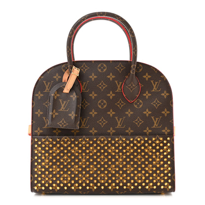 Louis Vuitton Monogram Calf Hair Spikes Iconoclasts Christian Louboutin Tote Red 1 of 11