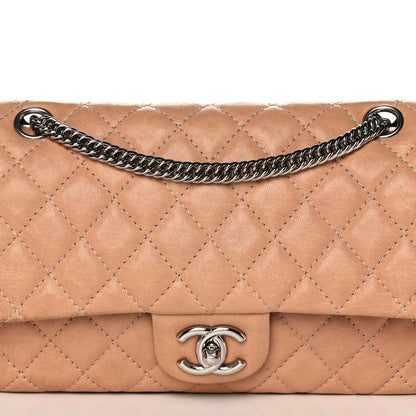 Chanel Lambskin Quilted Medium Bijoux Chain Double Flap Beige 8 of 14