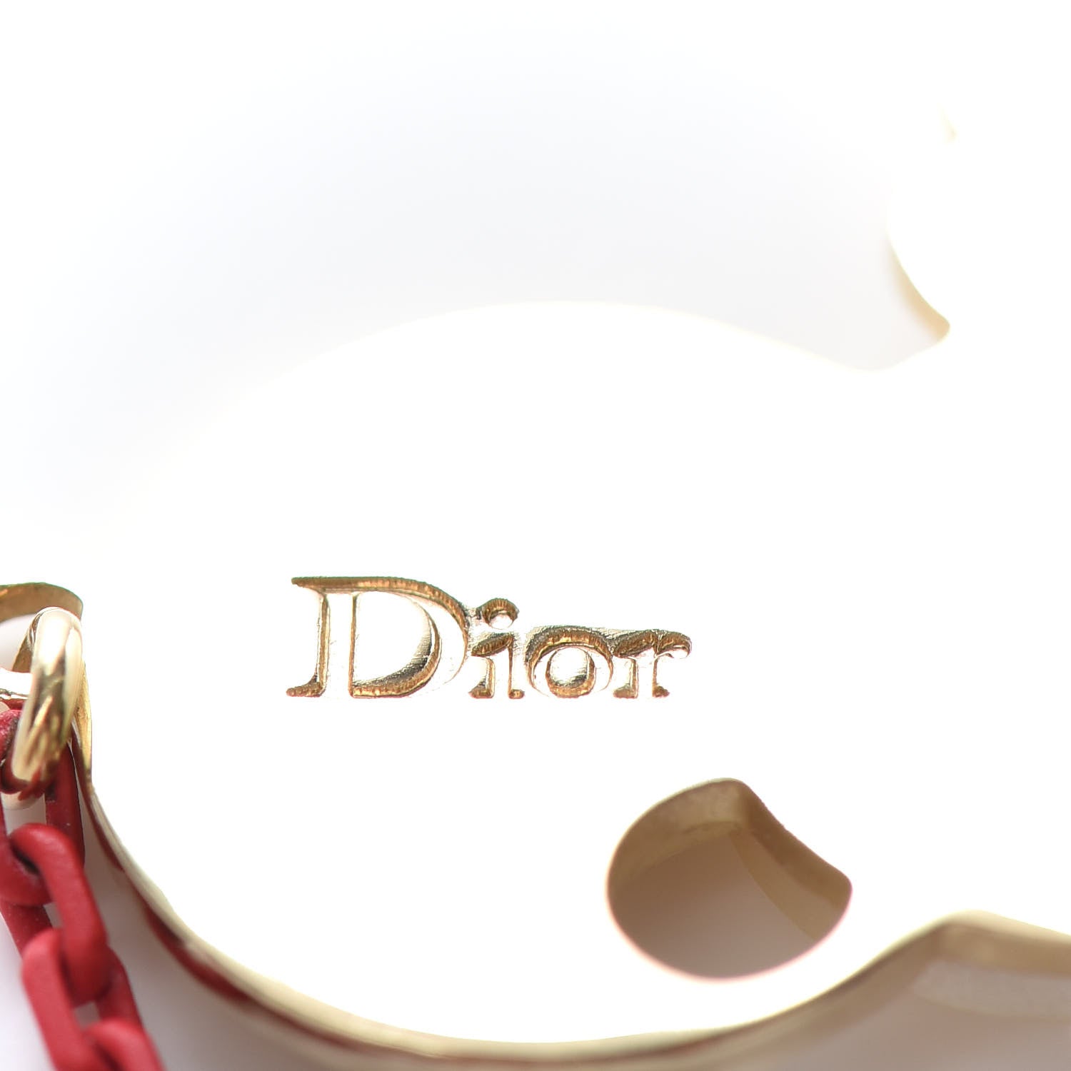 Christian Dior Pearl Diorelita Chinese New Year Rooster Bracelet Red 4 of 4