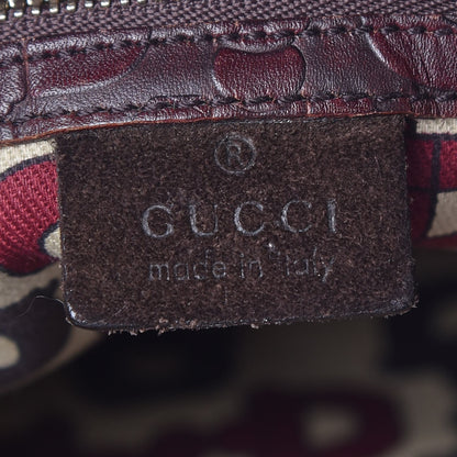 Gucci Suede Horsebit Embossed Glam Hobo Dark Brown 6 of 10