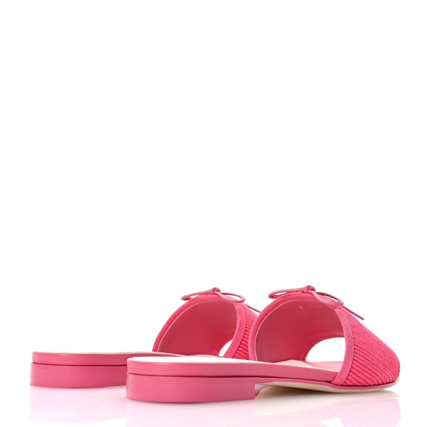 Chanel Fabric Embroidered CC Bow Mules 36 Dark Pink 5 of 10