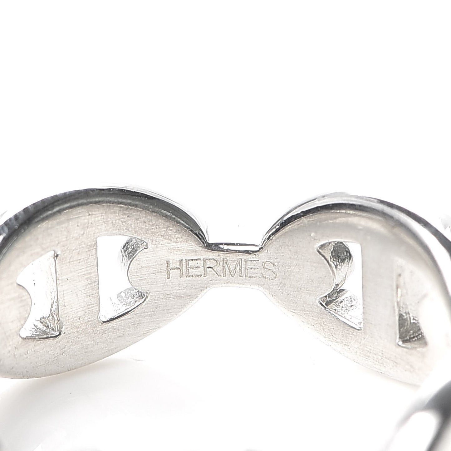 Sterling Silver PM Chaine d'Ancre Enchainee Band Ring 57 8
