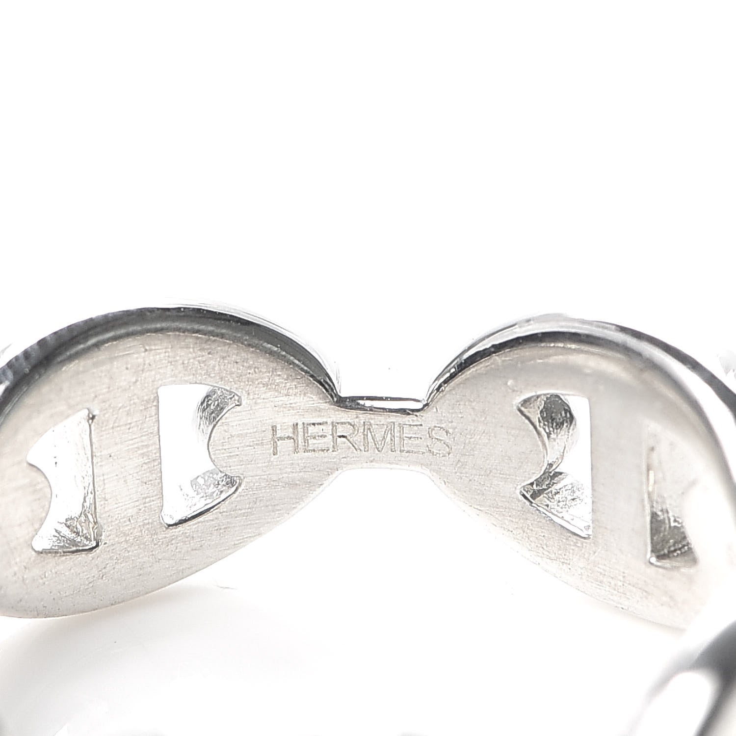 Hermes Sterling Silver PM Chaine d'Ancre Enchainee Band Ring 57 8 4 of 5