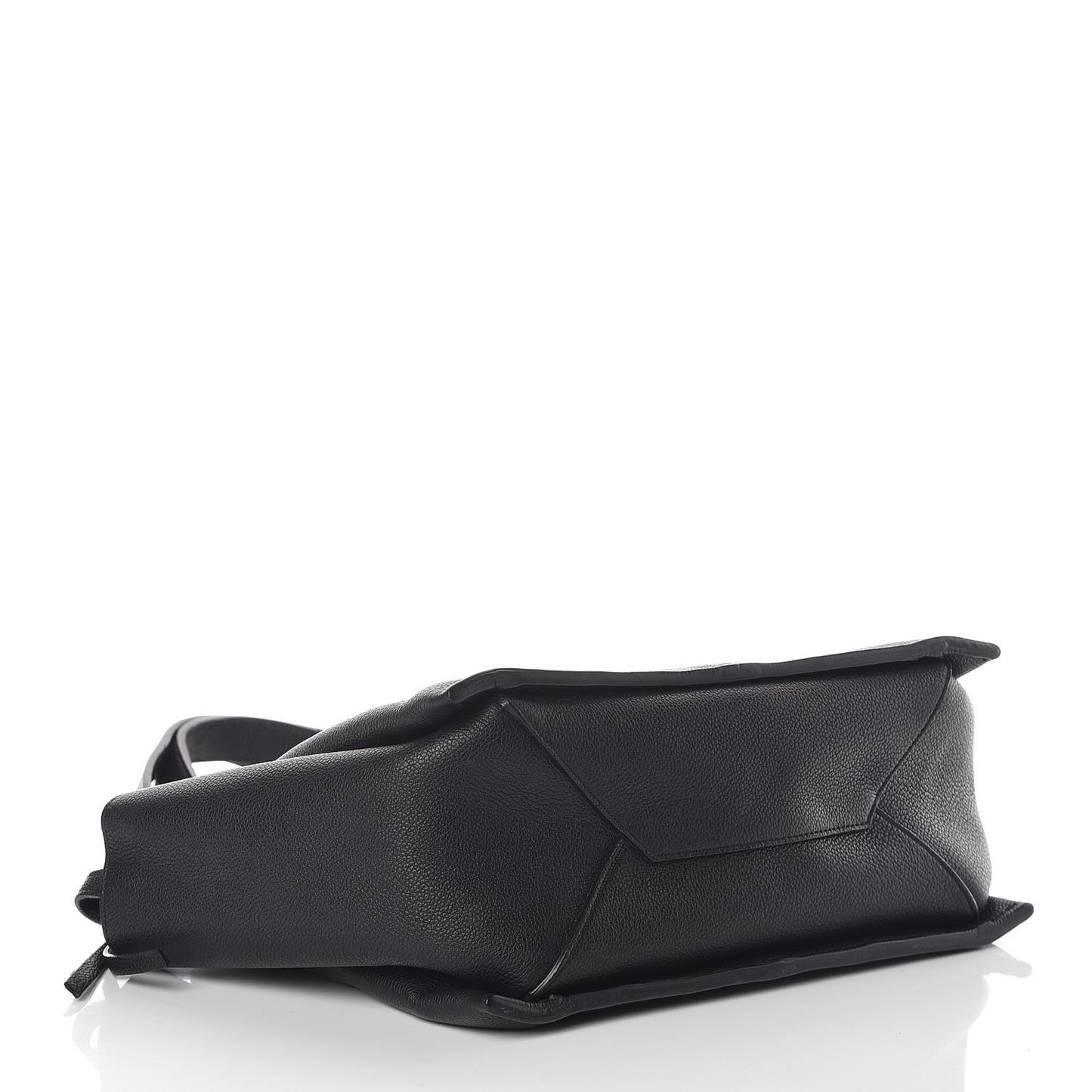 Baby Grained Calfskin Small Tri-Fold Bag Black