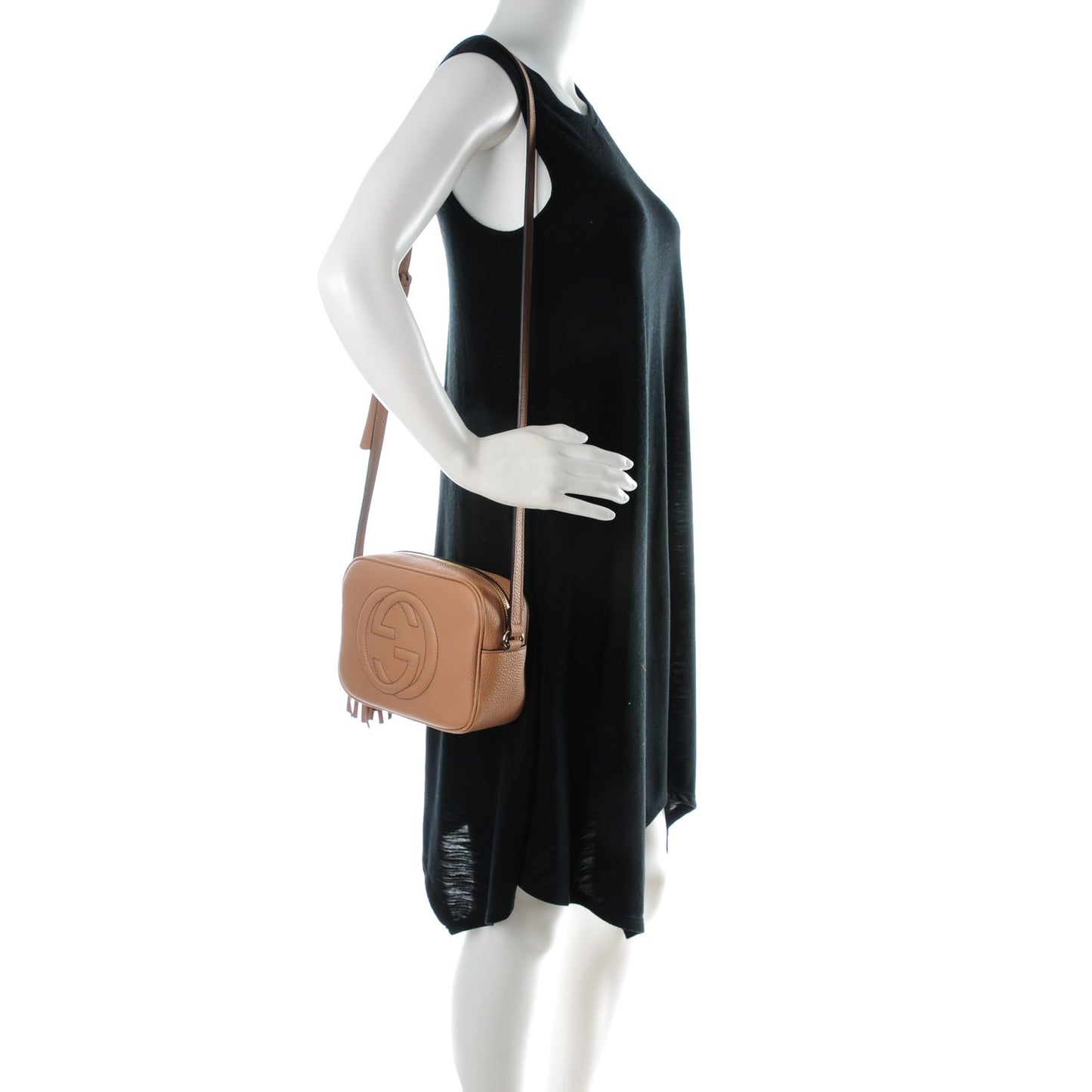 Pebbled Calfskin Small Soho Disco Bag Camelia