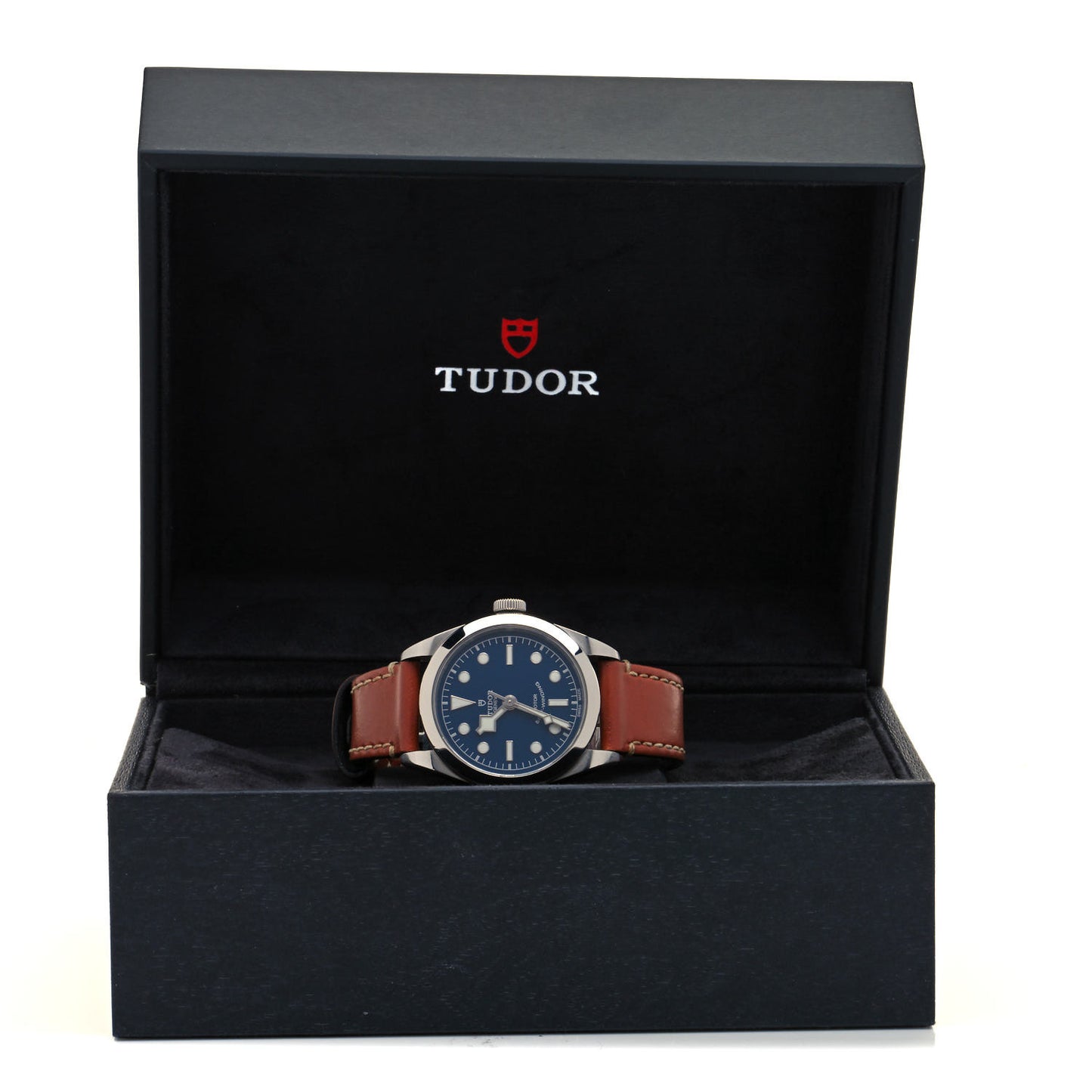 Stainless Steel Calfskin 36mm Black Bay Automatic Watch Blue 79500