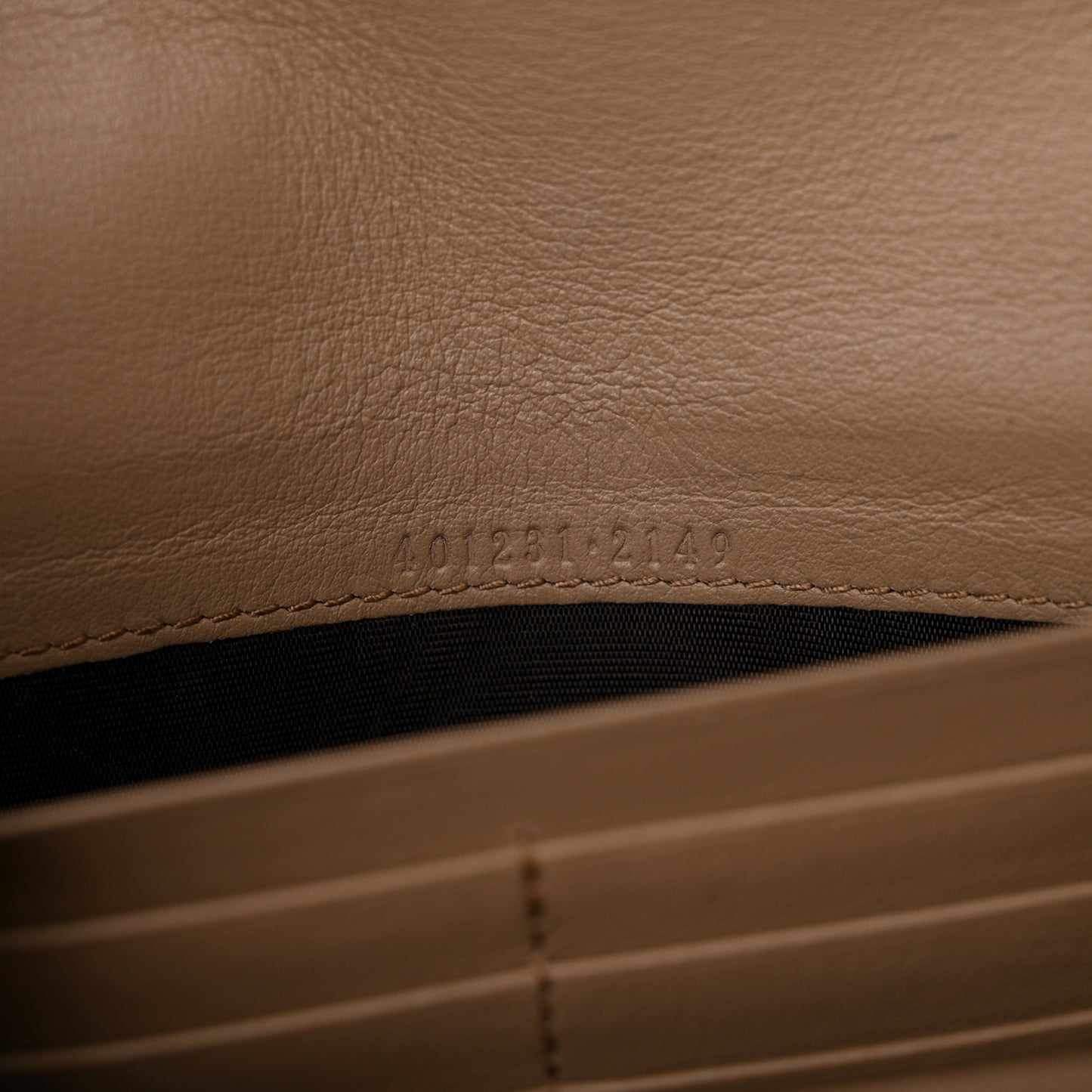 GG Supreme Monogram Mini Dionysus Chain Wallet Beige Taupe