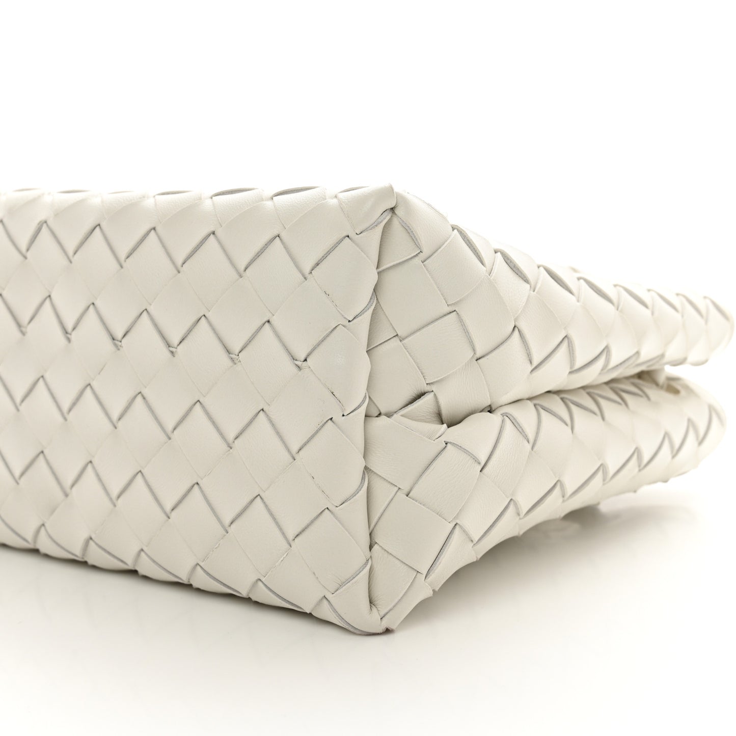 Nappa Intrecciato Small Andiamo Shoulder Bag White